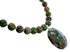 Southwest Unakite Sterling Silver Bead Necklace RX114741